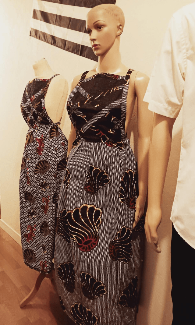 Robe salopette longue taille unique en wax bogol